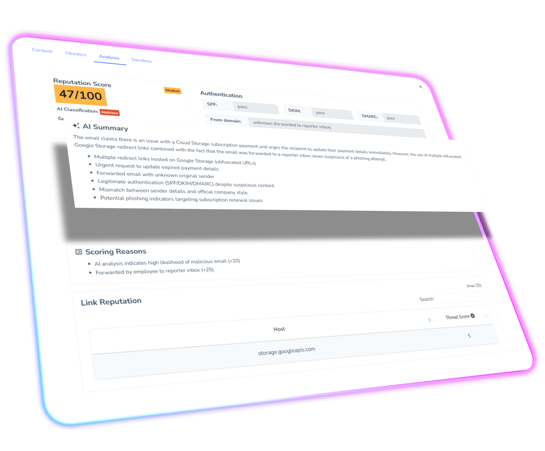 Image of a quiz question within the Vishing training module