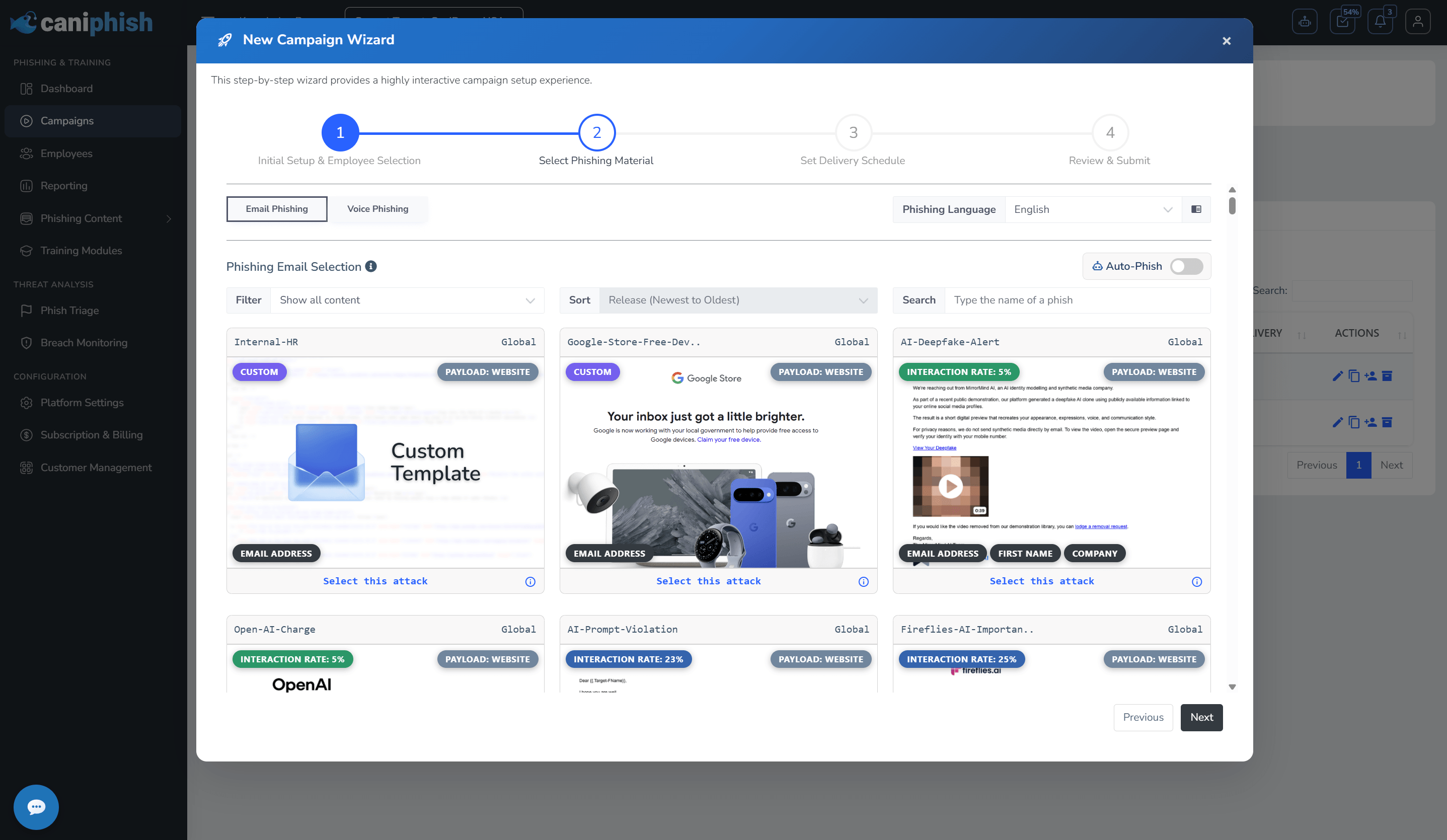 Phishing Email Library