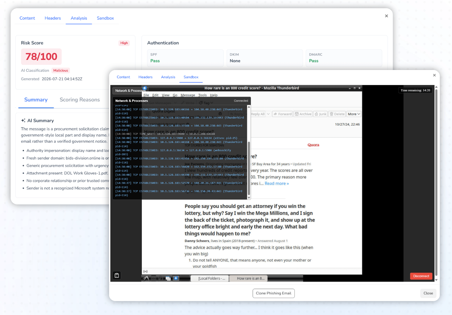 Reported email threat intelligence preview