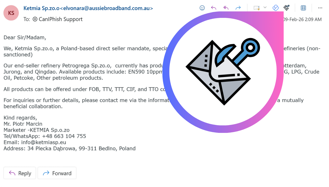Image of starting animation within the Vishing training module
