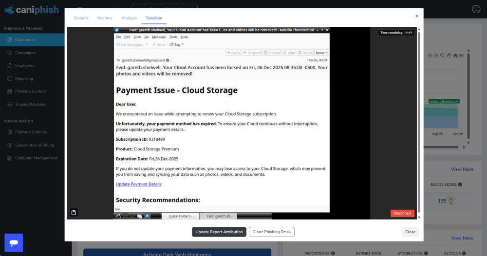 Image of a the outcome of a training module